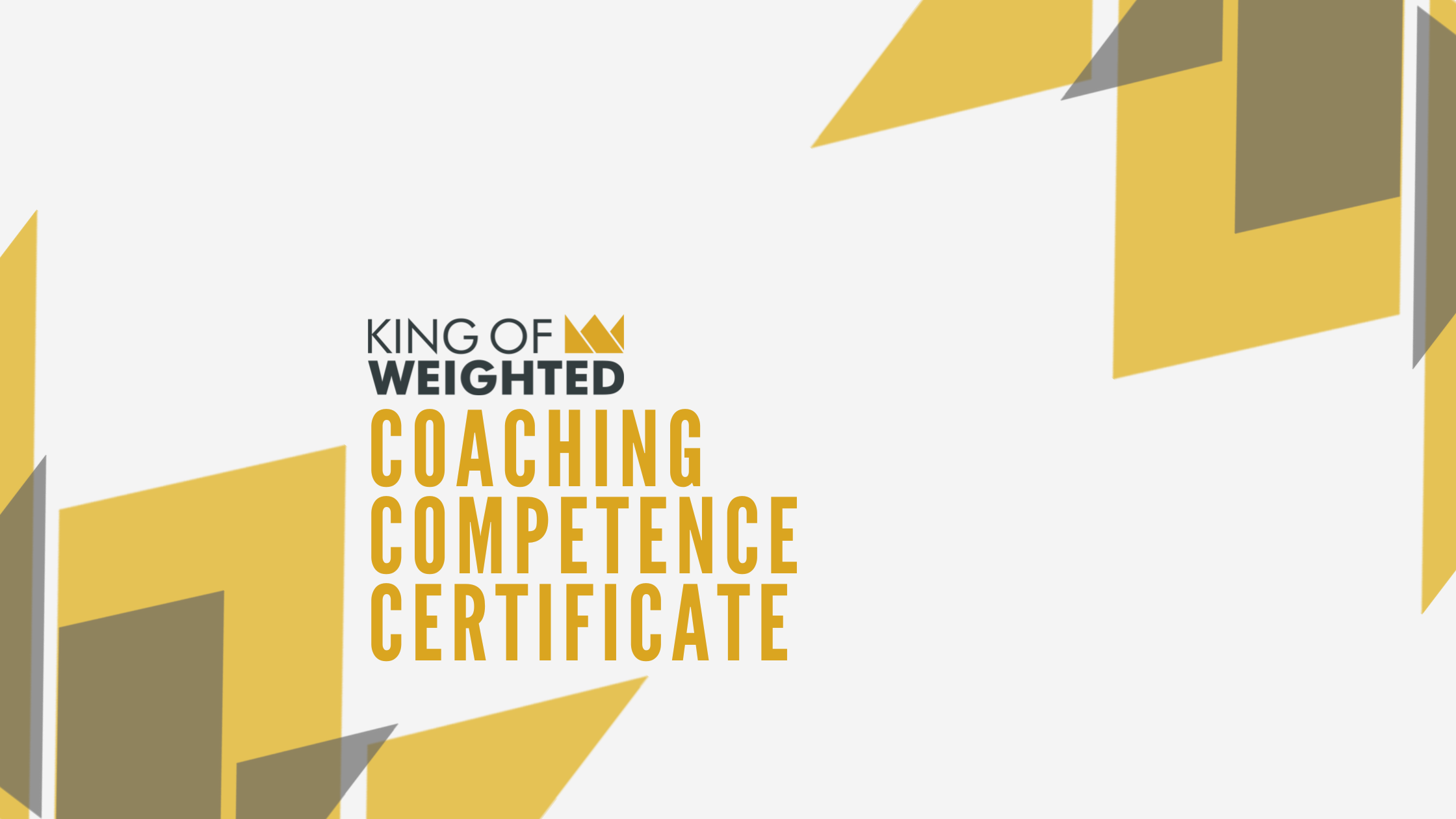 Coaching Competence Certificate